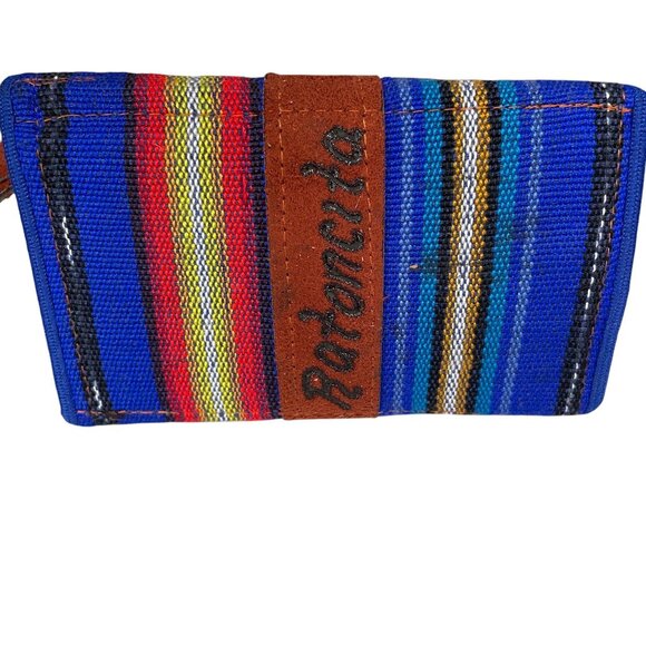 Handmade Guatemalan Coin Purse Boho Woven Wallet And Red Beaded Earrings Set - Picture 3 of 7